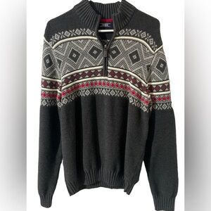 Izod Fair Isle 1/4 Zip Sweater